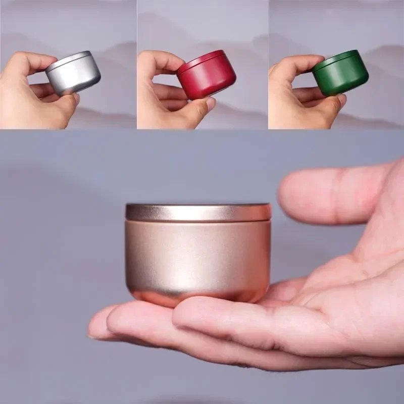 Candle Making Jug - ミニ金属製のブリキの箱、小さな収納、空のポット、ティーボックスのコンテナ、キャンドル、キャンディー、ラウンド缶、ポータブルパッケージ、30ml、1個