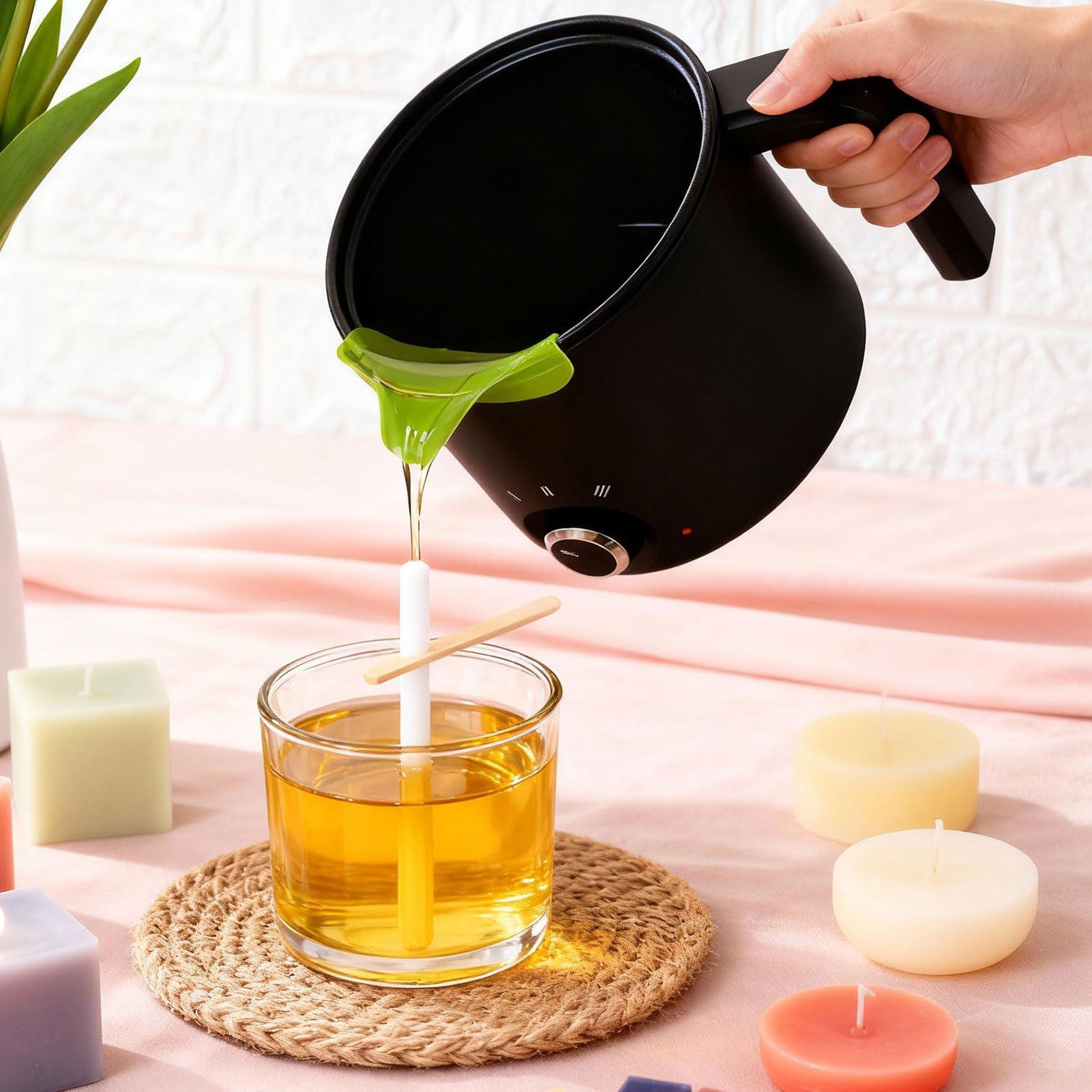 Candle Making Jug - 1.5L ワックス溶解ポット キャンドルワックス溶解装置 3段階温度調整 電気式ノンスティックキャンドル製造溶解ポット