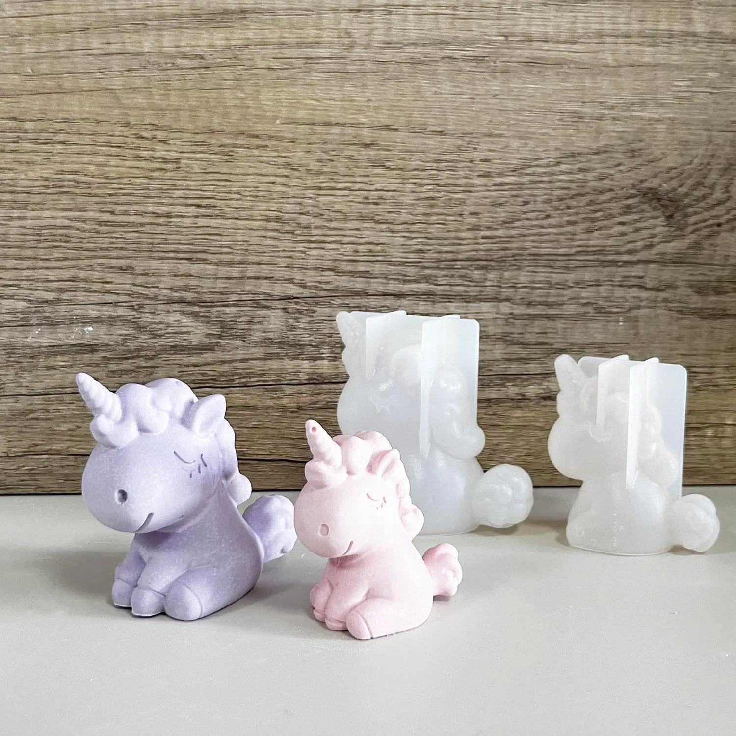 3D 幾何学的なシリコーンユニコーン猫鹿クマ型ソープキャンド - Candle Making Tutorial のレビューと価格