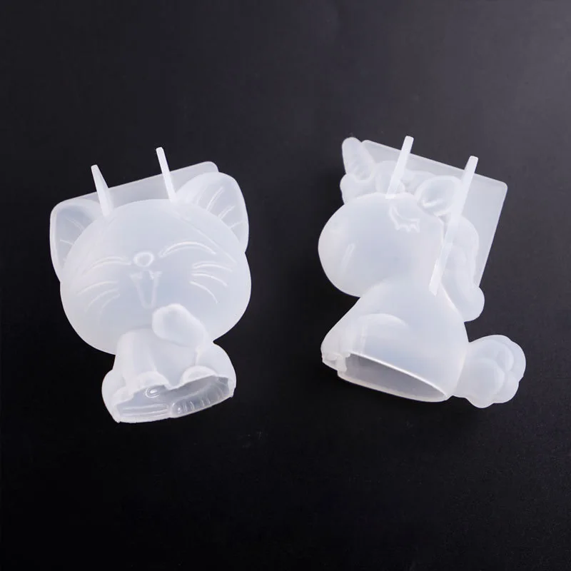 3D 幾何学的なシリコーンユニコーン猫鹿クマ型ソープキャンド - Candle Making Tutorial のレビューと価格
