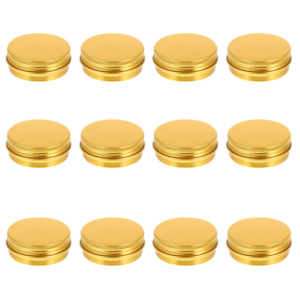 12個入り、ねじ式蓋付きのアルミ製小瓶。30ml。クリーム、 - Tin Container Lid のレビューと価格