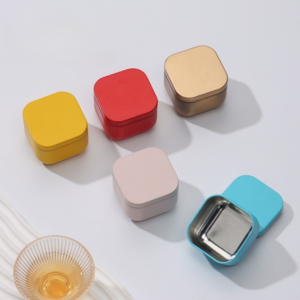 20個入り、50mlの空の正方形型キャンドルジャー。金属製の - Tin Container Lid のレビューと価格