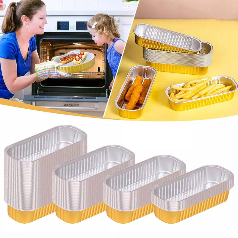 10個入り、使い捨てのアルミホイル製食品トレー。透明な蓋付き - Tin Container Lid のレビューと価格