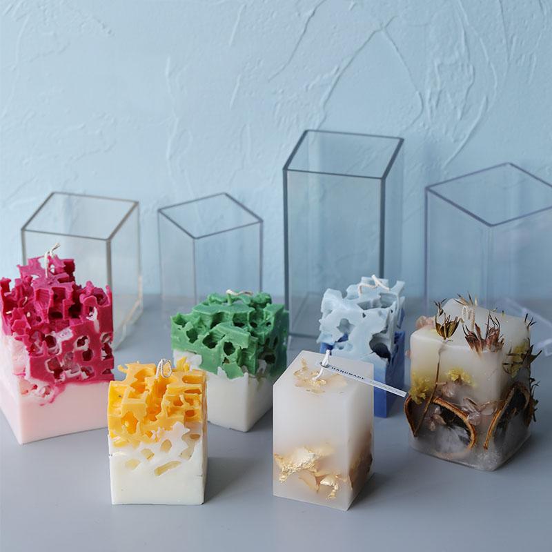 3D 正方形長方形列キャンドルモールド手作りキャンドル作成金 - Candle Making Kits のレビューと価格