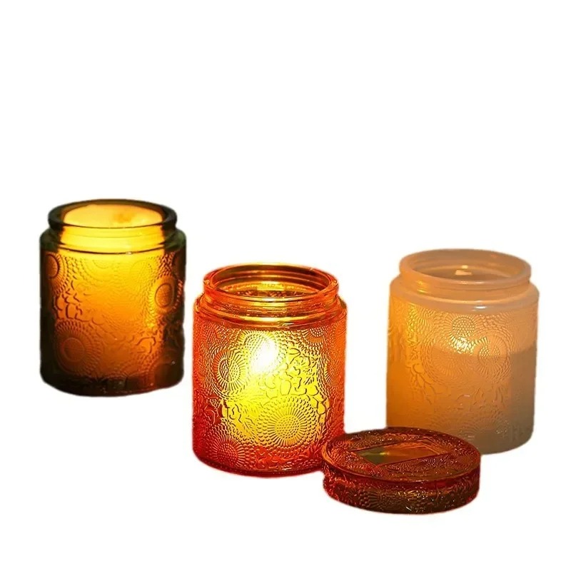 蓋付きの空のガラス製キャンドルカップ。DIYキャンドル作りや - Candle Making Jars With Lids のレビューと価格