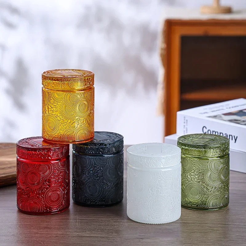 蓋付きの空のガラス製キャンドルカップ。DIYキャンドル作りや - Candle Making Jars With Lids のレビューと価格